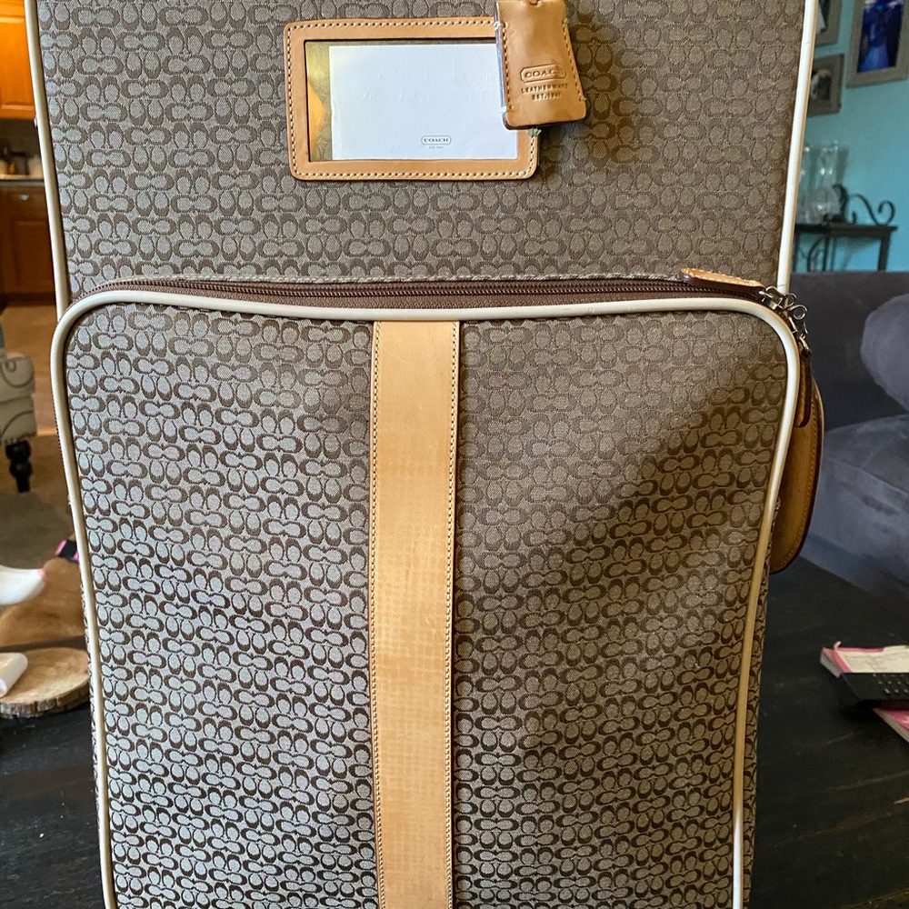 Authentic Vintage Coach Roller Carey on Suitcase